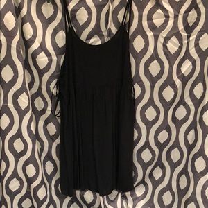 Lace up Side Black Mini Dress